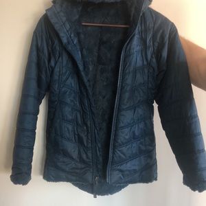North face navy girls jacket size XS